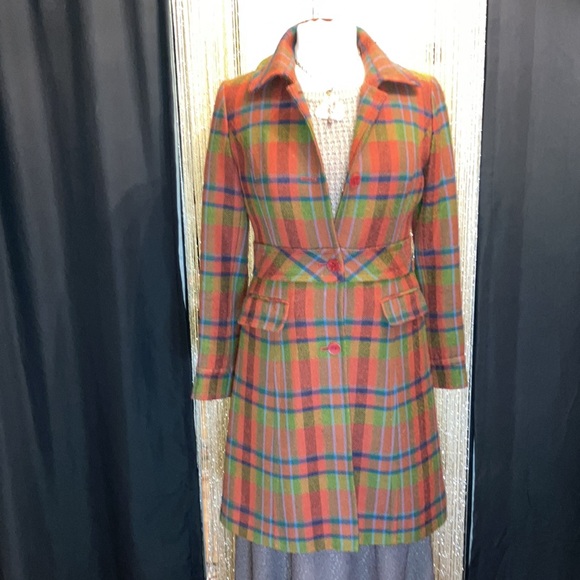 Colorful Plaid Trench Coat - Picture 14 of 14
